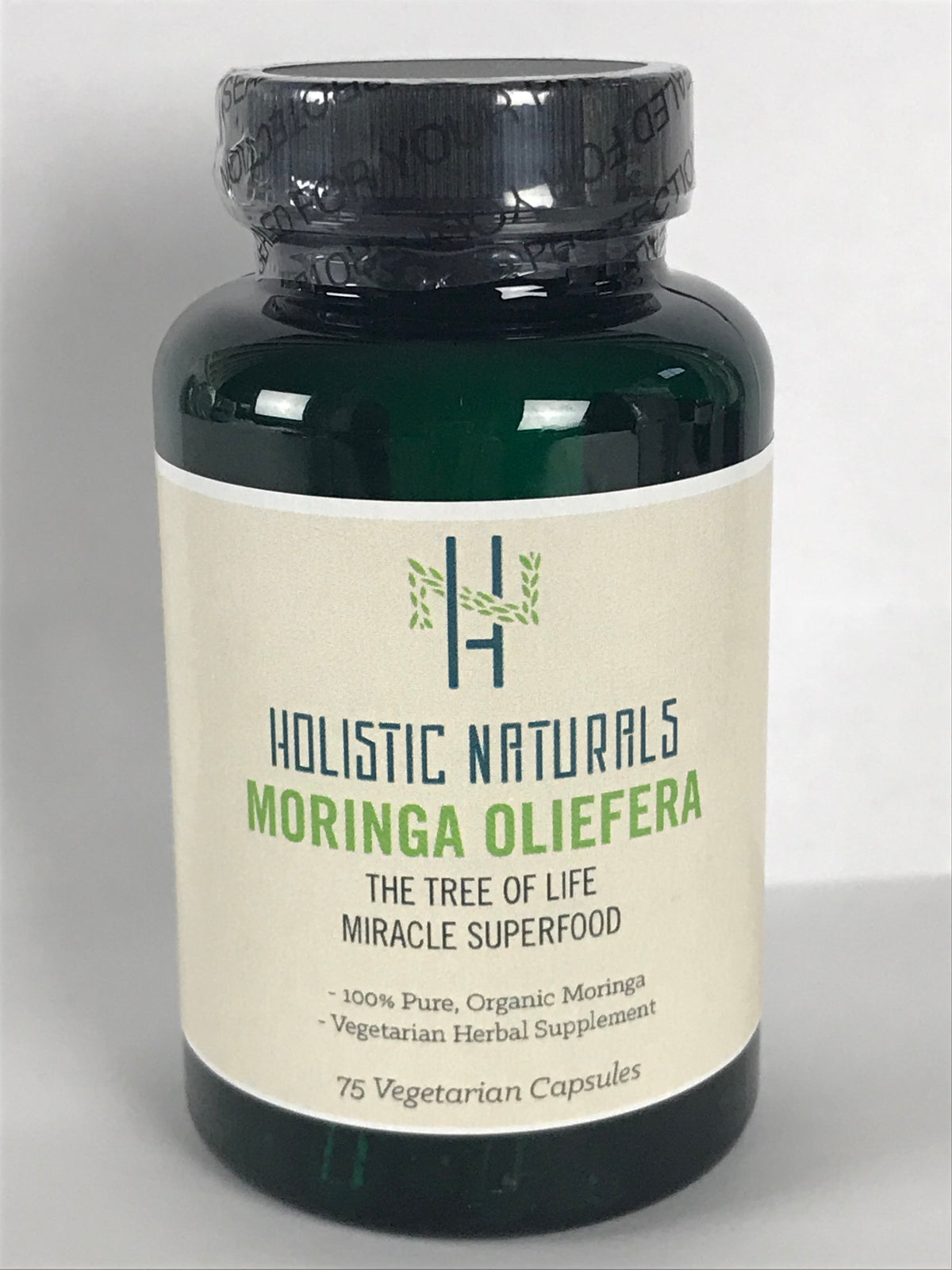 Organic Moringa Oleifera - 75 Vegetarian Capsules Size 00